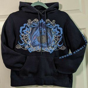 Disney Shopping Y2K Eeyore Winnie the Pooh Moody Navy Hoodie Size Women's Large